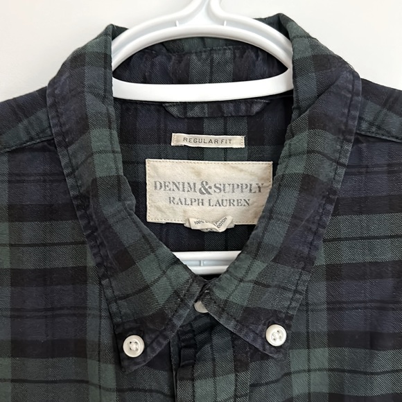 Mint Ralph Lauren Denim & Supply Cotton Blackwatch Plaid Shirt in Men’s Medium - Picture 2 of 4